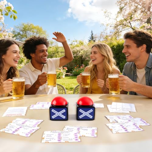 Spring Friendly Feud Game with 2 Answer Buzzers, Fun Family Spring Party Games for Adults Teens Feud Card Trivia Quiz Activities for Holiday Party Family Office Group Team Building - style: Spring