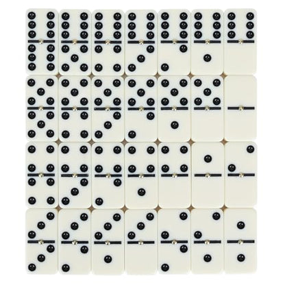 GOTHINK Dominos Set for Adults with Wooden Box - Tile Dot Dominoes Games Set for Family Night Travel Game - Classic Party Board Game Ideal - color: Double 6 Dominoes With Wooden Box