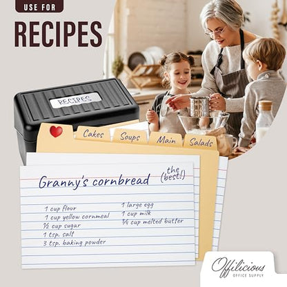 50 Heavyweight Manila Index Card Dividers with Tabs, 4x6 Blank, 108 Stickers - Monthly, Recipe & Greeting Card Dividers - color: 50 Pcs, size: 4 x 6 Inches