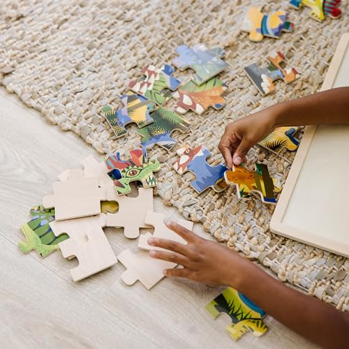 Melissa & Doug Dinosaurs Wooden Jigsaw Puzzle with Storage Tray (24 pcs) - style: Dinosaurs