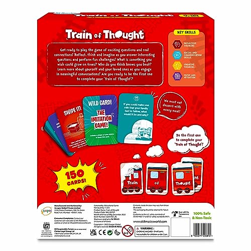 Skillmatics Train of Thought – Icebreaker & Conversation Card Game | Fun for Family Game Night, Travel Toys, Screen-Free, Gift for Boys and Girls Ages 6 and Up
