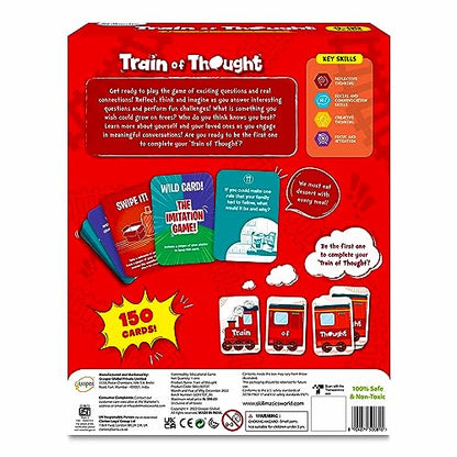 Skillmatics Train of Thought – Icebreaker & Conversation Card Game | Fun for Family Game Night, Travel Toys, Screen-Free, Gift for Boys and Girls Ages 6 and Up