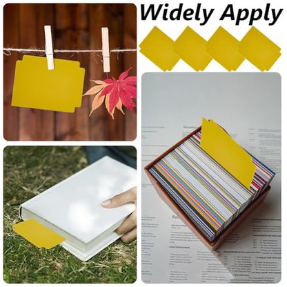 CRASPIRE Trading Card Dividers Yellow Card Separator Card Sorting Tray Plastic Card Dividers Board Game Card Separator Card Deck Box Dividers for Game Organizer Storage 40sheets 2.75 x 3.7 Inch - style: 40Pcs Yellow
