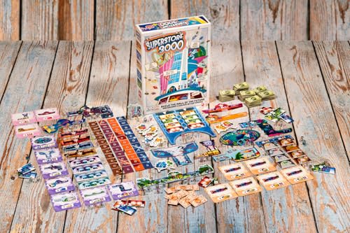 Asmodee Superstore 3000 Board Game - Build Your Dream Mall in Space, Strategy Game, Fun for Families, Kids & Adults, Ages 10+, 2-4 Players, 30-45 Minute Playtime