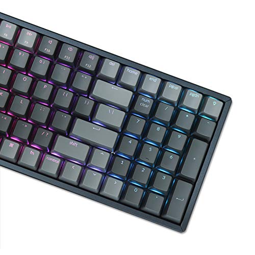 Keychron K4 Wireless Bluetooth/USB Wired Gaming Mechanical Keyboard, Compact 100 Keys 96% Layout RGB LED Backlit Gateron G Pro Blue Switch N-Key Rollover, Aluminum Frame for Mac Windows, Version 2 - color: Gateron Blue Switch