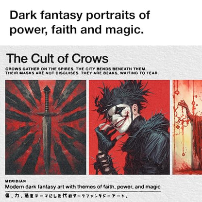 MTG Card Sleeves 105PCS | Dark Fantasy Style | Cult of Crows | Matte Finish + Clear Front | 66x92mm – Standard Magic Size