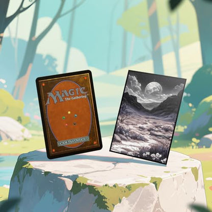MTG Card Sleeves - Scrubland(White Black) - Fantasy Dual Lands Series - Ultra Clear Front & Matte Finish Back, 100 Count Standard Size TCG Art Sleeves for Magic The Gathering - color: Scrubland(white Black)