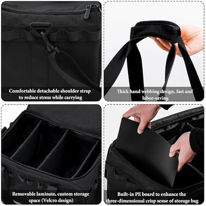 COOZMENT 35L Multi-functional Duffle Bag, Waterproof Shoe & Picnic Camping Organizer, 3 Adjustable Dividers for Travel, Sports, GYM - style: Upgrade Style