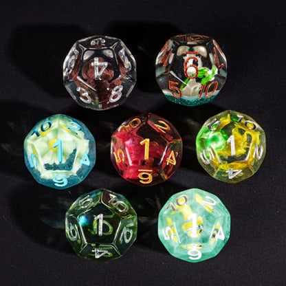 10 Pack Random Color Polyhedral Dice Set - 12 Sided D&D Dice for DND RPG Table Games Role Playing Games - color: 10pcs D12 Random Color
