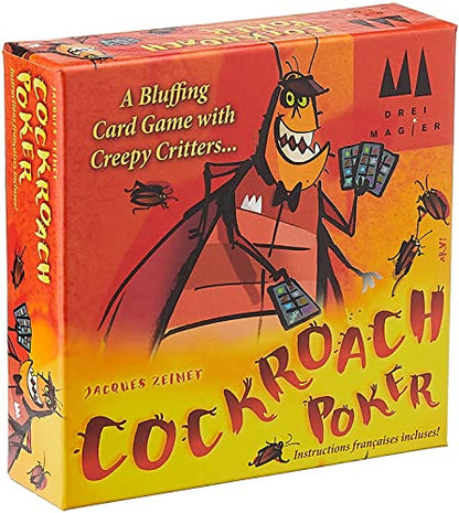 Cockroach Poker Party Game | Bluffing Strategy Card Game for Adults and Kids | Ages 8+ | 3-6 Players | Average Playtime 15-25 Minutes