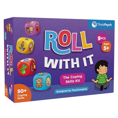 ThinkPsych Roll with It - CBT Coping Skills Kit | Anger Management & Anxiety Relief | Emotional Regulation Tools for Kids | Play Therapy Toys for Counselors | Ages 5+