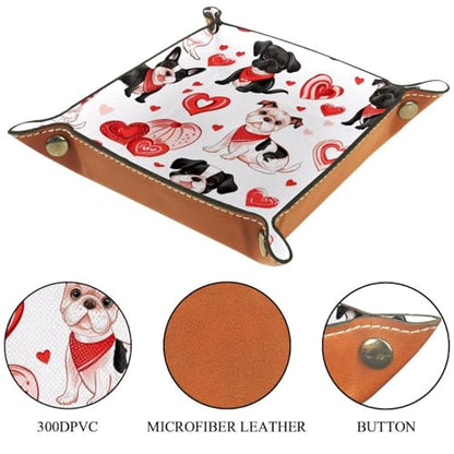 Dogs Hearts Dice Tray Dice Rolling Tray Folding Dice Holder for Dice Games, Like RPG, DND and Other Table Games - color: Multi 6