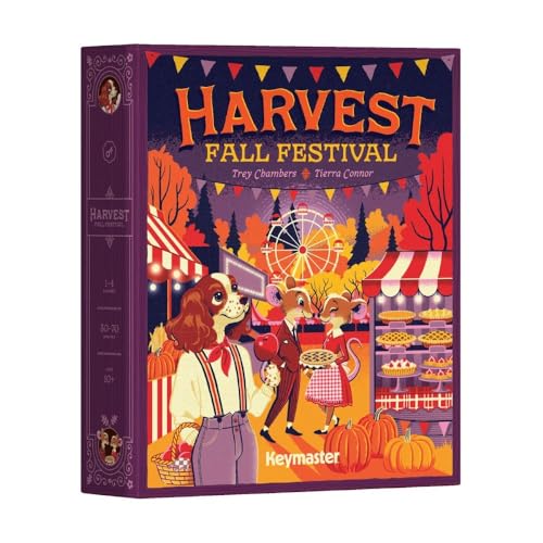 Keymaster Games Harvest Fall Festival | Expansion | Cozy Farming Strategy Board Game for Adults, Families, and Couples | Quick 60-Minute Worker Placement and Polyomino for Game Night or Solo Gaming