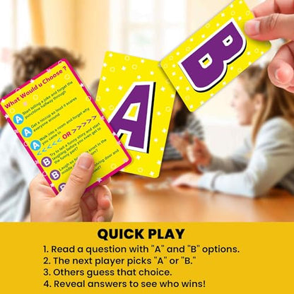 QUOKKA Card Game for Teens, Kids & Adults – 500+ Hilarious Situations | What Would You Choose Challenge | Family & Party for Game Nights, Friends, Travel & Sleepovers, Age 7+ - color: 4. Hillarious Situations