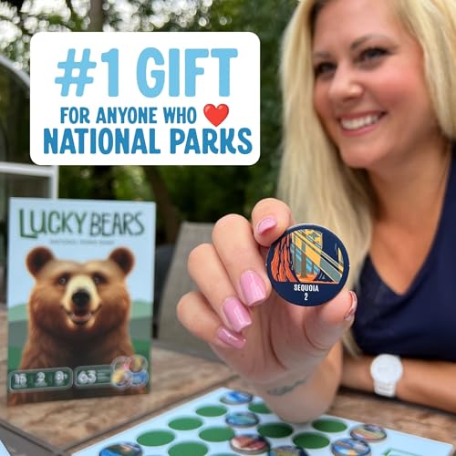 National Parks Board Game | Collectible Token Set with All 63 Parks | Family Board Game for Kids and Adults | Great National Parks Gift