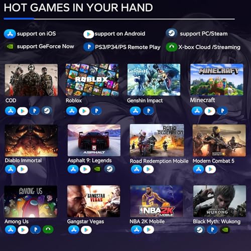 Megadream Wireless Mobile Gaming Controller Gamepad for iPhone/Android/iPad/PC/Switch/PS4/iPad Joystick with Phone Holder, Supported Cloud Game, Streaming on PS5/X-box, Turbo, Direct Play, iPhone 17,White - color: White