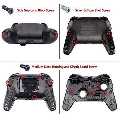 eXtremeRate Green Faceplate Backplate Handles for Nintendo Switch Pro Controller, Soft Touch DIY Replacement Grip Housing Shell Cover for Nintendo Switch Pro - Controller NOT Included - color: Green