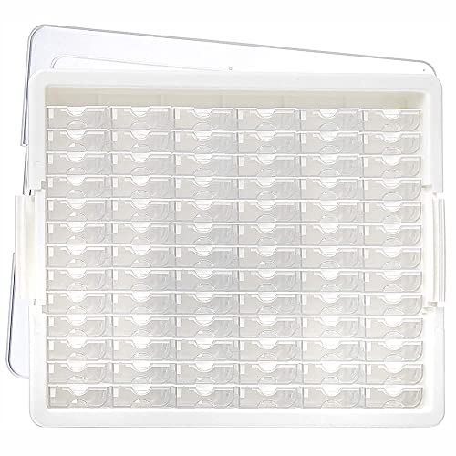 Elizabeth Ward Bead Storage Solutions Plastic Storage Tray and Bead Organizer with 78 Containers of Various Sizes, Tray, and Lid for Beads, Clear - style: 82-Piece