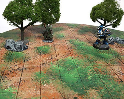 Handmade Reversible Dual Battle Grid Board - Handmade Terrain for Tabletop War Games and TTRPGs