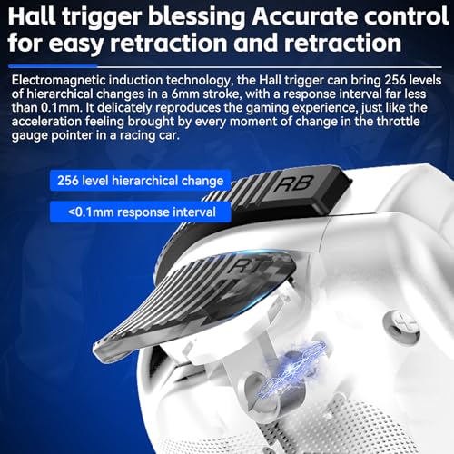 Megadream Mobile Gaming Controller for iPhone/Android - iPad/Tablet - Cloud Game - NS-Switch/PS4 - Turn Your Phone into a Gaming Console - PS5/Xbox Remote Play Streaming, Call of Duty, Diablo, White - color: White