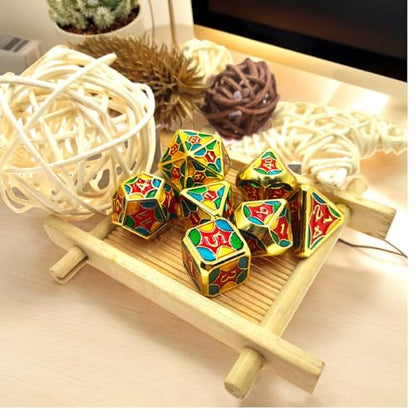 7pcs Metal DND Dice Set Polyhedral D&D dice with Box for Dungeons and Dragons RPG Games Role Playing Gift