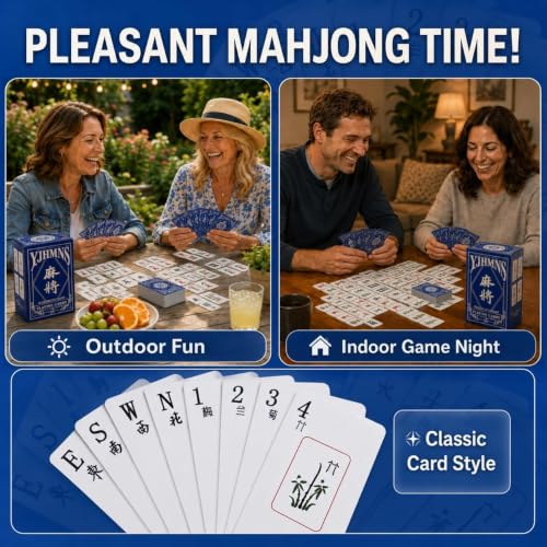 Mahjong Playing Cards 2025, Traditional Card Game Set (Paper) - style: paper