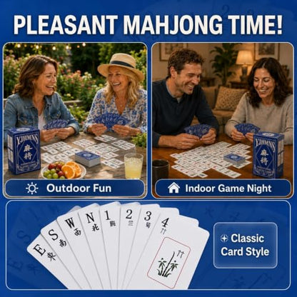 Mahjong Playing Cards 2025, Traditional Card Game Set (Paper) - style: paper