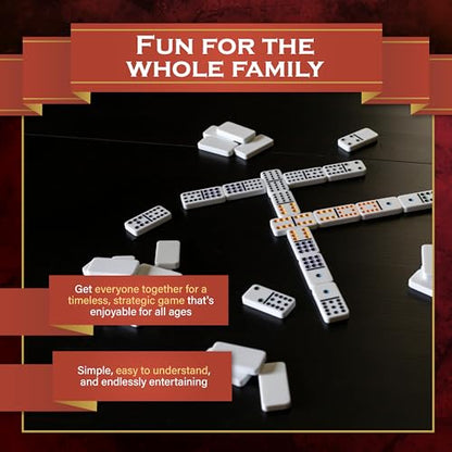 Continuum Games Family Traditions Double 12 Dominoes Tin, Crystalline Dominoes