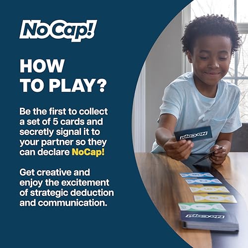 No Cap! – Funny Party Game for Adults, Teens & Families | Laugh-Out-Loud Team Card Game with Secret Signals & Bluffing | Perfect, Stocking Stuffer, or White Elephant Game