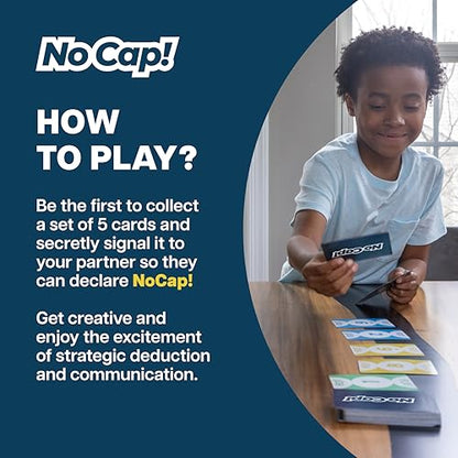 No Cap! – Funny Party Game for Adults, Teens & Families | Laugh-Out-Loud Team Card Game with Secret Signals & Bluffing | Perfect, Stocking Stuffer, or White Elephant Game