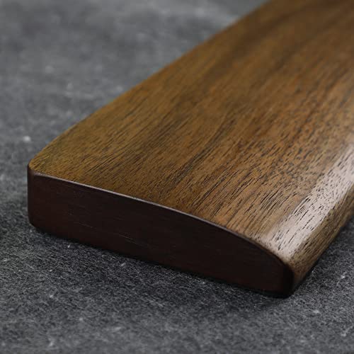 Ergonomic Wooden Wrist Rest Solid Wood Walnut for Keychron Q8 - color: Walnut Q8 Wrist Rest