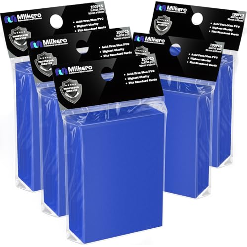500 Count Matte Card Sleeves - Deck Protectors for MTG, Baseball, Sports & Game Cards (Matte Blue) - color: Blue, size: 500 Pack