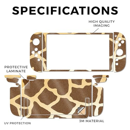 Glossy Glitter Gaming Skin Compatible with Nintendo Switch 2 Console Only - Giraffe - Premium 3M Vinyl Protective Wrap Decal Cover - Easy to Apply | Crafted in The USA by MightySkins - color: Giraffe, size: Switch 2 Console Skin Only, style: Glossy Glitte