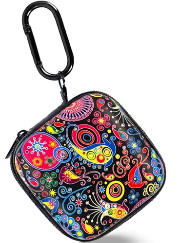 Earbud Case Headphone Organizer Ear Bud Case Portable EVA Carrying Box Storage Bag with Carabiner for AirPods Beats Bose Galaxy Buds 4/3/FE Data Cable Storage (Jellyfish) - color: Jellyfish