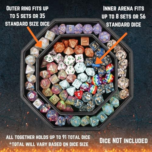 Forged Dice Co. Dice Arena Rolling Tray and Storage Compatible with Any dice Game, D&D and RPG Gaming - color: Purple
