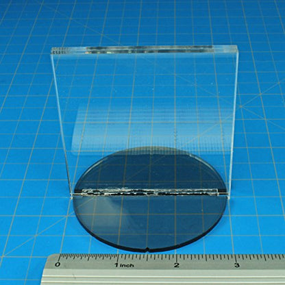 LITKO Paper Figure Stand | Compatible with D&D | 3x3-Inch Round | Reusable clear standee & card holder | Print & Play, Pathfinder & RPG ready | Glue assembly required