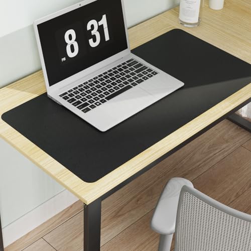 Black Plastic Table Cover Protector, 36" x 60" Waterproof Easy Flat PVC Desk Pad Mat, 1.5mm Thick Rectangle Vinyl Table Top Protector for Dining Room Table, Office, Dresser - color: Black, size: 36" x 60"