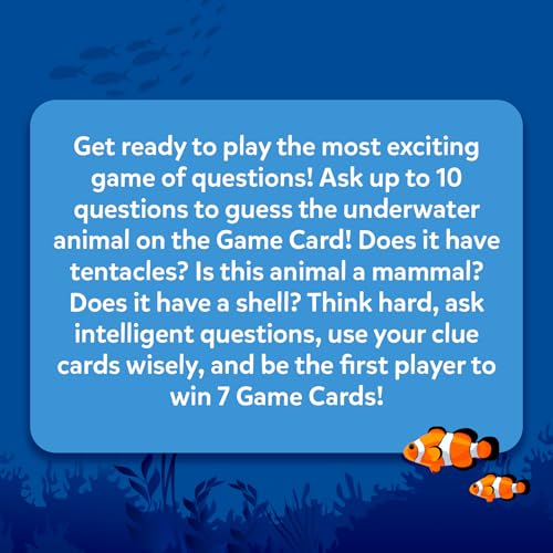 Skillmatics Guess in 10 Underwater Animals, Perfect for Boys, Girls, Kids, and Families Who Love Card Games, Toys, Board Games, Gifts for Ages 8, 9, 10 and Up | Perfect for Boys, Girls, and Families Who Love Card Games, Toys, Board Games, Gifts for Ages 8