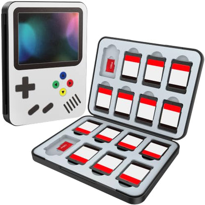 HEIYING Switch Game Card Case for Nintendo Switch 2/ OLED / Lite,Custom Pattern Memory Games Holder Case with 16 Game Card Slots and 16 Micro SD Cards Slots - color: Game Console