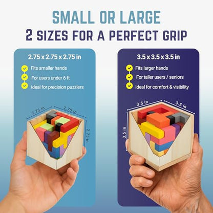 Zen Fun Unsolvable Puzzle Cube - Hardest Brain Teaser Puzzle for Adults, Unique 32-Piece Mechanical Logic Game & Office Desk Toy, Original Version