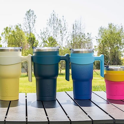 BJPKPK 10 oz Mini Tumbler with Lid, Straw & Handle, Insulated Steel Cup | Small, Spill Proof, Leak Proof, Thermal, Double Wall Vacuum, Sweatproof, Dishwasher Safe, BPA Free, Navy Blue - color: A-Navy Blue, size: 10 Ounces