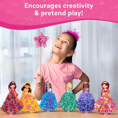 Skillmatics Poke-in Art – Magical Princesses, DIY Wood Craft Kits | Mess-Free Creative Fun for Kids, Colorful Craft Activity, Gifts for Girls & Boys Ages 4, 5, 6, 7, 8, 9 - style: 1. Magical Princesses