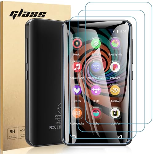 ottpluscase 3 Pack for innioasis G1 G3 Mp3 Player Screen Protector, 9H Tempered Glass Screen Protector HD Clear Full Coverage Anti-Scratch Anti-Fingerprint Bubble Free for innioasis G1 G3 Mp3 Player