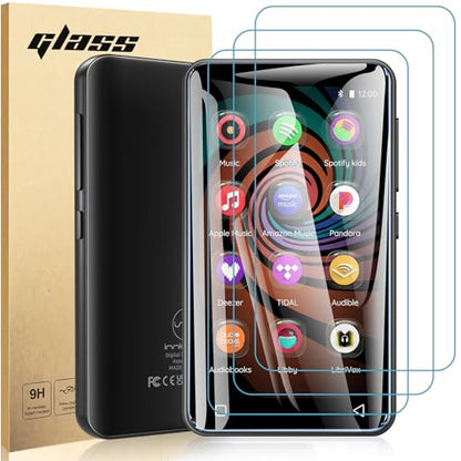 ottpluscase 3 Pack for innioasis G1 G3 Mp3 Player Screen Protector, 9H Tempered Glass Screen Protector HD Clear Full Coverage Anti-Scratch Anti-Fingerprint Bubble Free for innioasis G1 G3 Mp3 Player