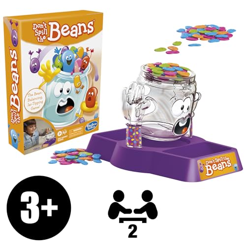 Hasbro Gaming Don't Spill The Beans Game for Kids, Easy and Fun Balancing Game for Children Ages 3 and Up, Easter Gifts for Boys and Girls, Preschool Games for 2 Players, Kids Board Games - size: 7.875 x 2.5 x 10.5 inches