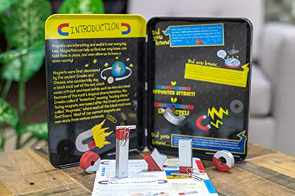 TS Shure by Bendon Educational Magnetic Science Experiment Learning Tin with 8 Magnets and 5 Paper Clips 50521 - style: Magnetic Science Set