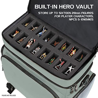 ENHANCE Travel Bag for DND Collector's Edition, Bag Compatible with Dungeons and Dragons, Battle Mat Holder, Dice Pockets and Accessories, Carry 4-8 Books (Silver Dragon) - color: Dragon Silver