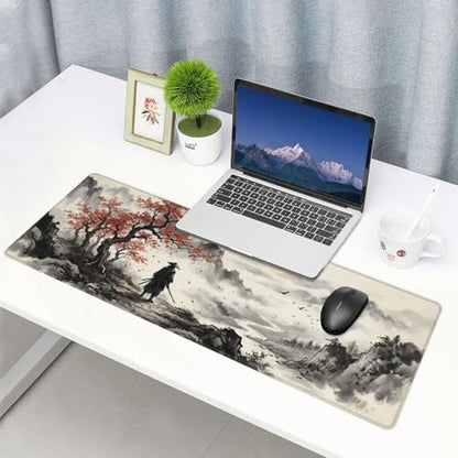 Extended Gaming Mouse Pad, Large Mouse Mat, XL Desk Pad for Keyboard and Mouse, Non-Slip Rubber Base & Stitched Edges for Gamer Office 31.5x11.8 in - color: 9