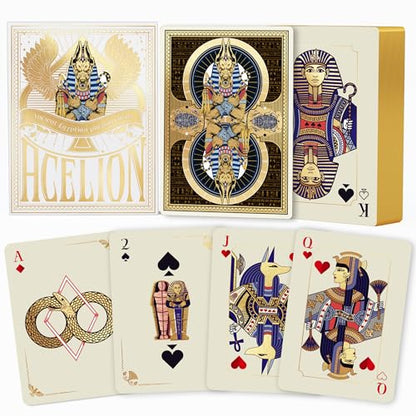 WJPC Ancient Egypt Playing Cards，Gold Cold Foil Playing Cards,Deck of Cards ，Game and Party Gift Giving Poker Cards (Ancient Egypt) - color: Cold Gold
