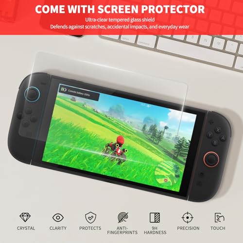 Cendron Carrying Case for Nintendo Switch 2 (2025) with 20 Games Cartridges, Scratch-Resistant & Strong Protection for Switch 2 Case, Protective Hard Shell Travel Bag Screen Protector Included